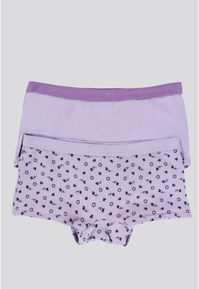 Cachetero Paq X2 Infantil Lila Tech/Estampado FI 3852