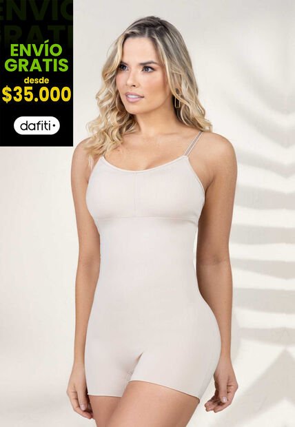 Enterizo Corto Mujer Beige FI 504