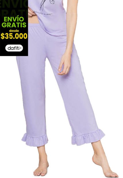 Pantalón Pijama Mujer Lila Tech Fi 2198