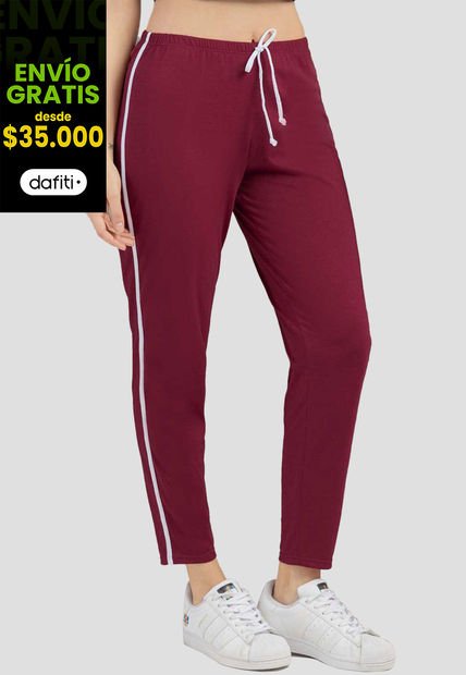 Pantalón Pijama Mujer Vinotinto Fi 3331
