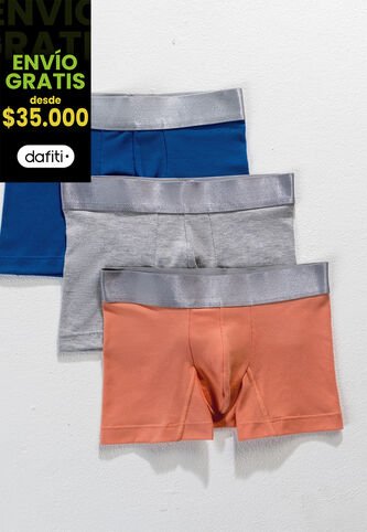 Bóxer Paq X3 Infantil Multicolor FI 4676 Formas Intimas