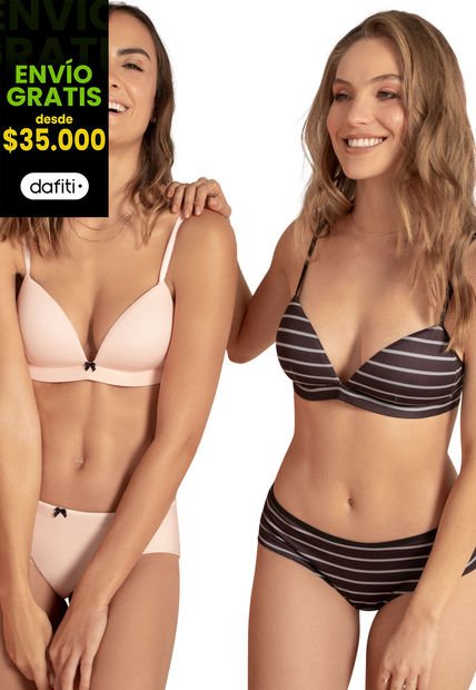 Brasier Paq X2 Mujer Multicolor 78453