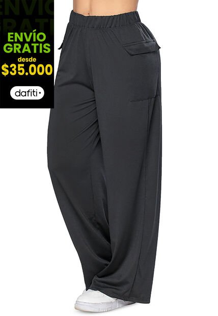 Pantalón Sudadera Mujer Negro FI 7338