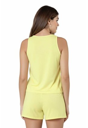 Pijama Mujer Amarillo Pastel Fi 34502