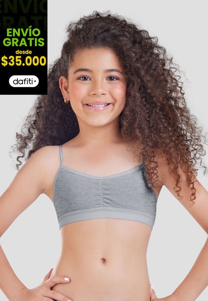 Top Niñas Infantil Gris Jaspe Fi 91542