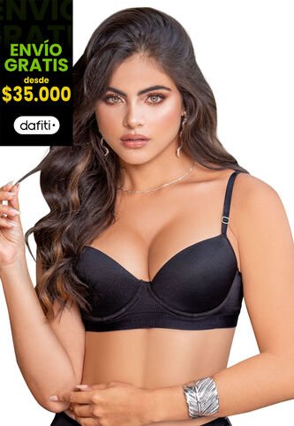 Brasier Mujer Negro FI 83255 Formas Intimas