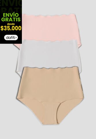 Cachetero Paq X3 Mujer Rosa FI 5534 Formas Intimas