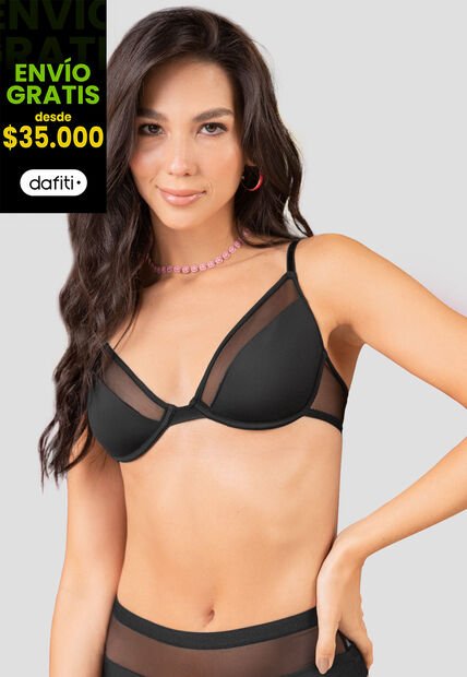 Brasier Mujer Negro FI 102331