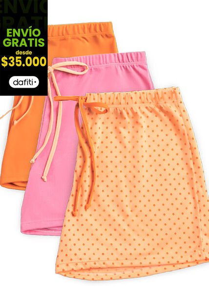 Short Paq X3 Mujer Multicolor FI 76308