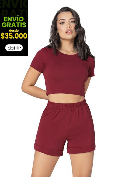 Conjunto Mujer Rojo Fi 3666