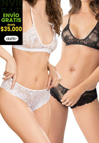 Cachetero Paq X2 Mujer Multicolor FI 521 Formas Intimas