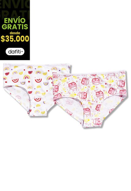 Cachetero Paq X2 Infantil Femenino Multicolor FI 292