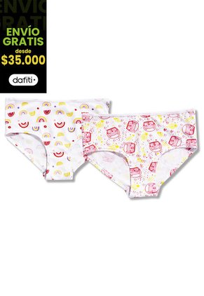 Cachetero Paq X2 Infantil Femenino Multicolor FI 292