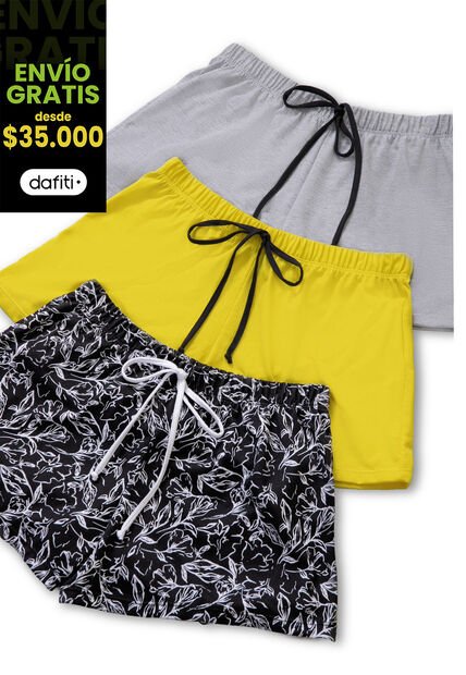 Short Paq X3 Mujer Multicolor FI 33583