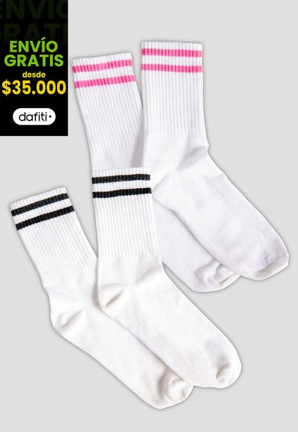Medias Paq X2 Mujer Blanco Fi 104342