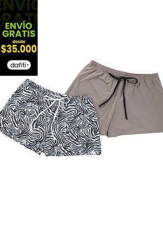 Short Paq X2 Mujer Multicolor FI 2072 Formas Intimas