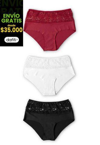 Cachetero Paq X3 Multicolor FI 101856 Formas Intimas