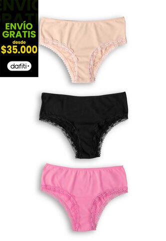 Cachetero Paq X3 Multicolor2 FI 96690 Formas Intimas