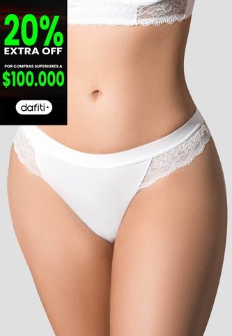 Tanga Paq X2 Mujer Blanco-Azul Fi 115481 Formas Intimas