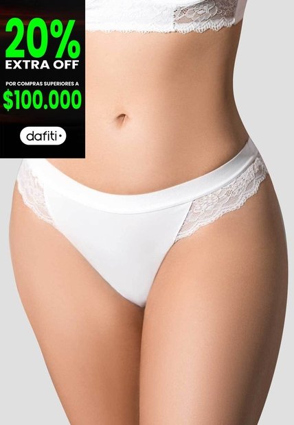 Tanga Paq X2 Mujer Blanco-Azul Fi 115481