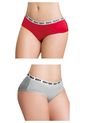Cachetero Set X2 Gris-Rojo FI 41739 de Formas Intimas