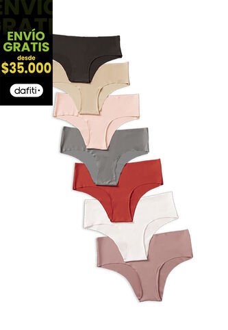 Cachetero Paq X7 Mujer Multicolor FI 91682 Formas Intimas