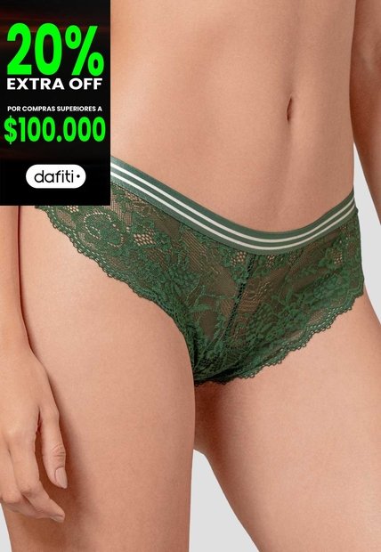 Cachetero Paq X2 Mujer Crema-Verde Fi 114766