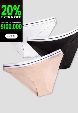 Cachetero Paq X3 Mujer Multicolor Fi 114761 Formas Intimas