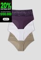 Cachetero Paq X3 Mujer Multicolor Fi 101856 de Formas Intimas