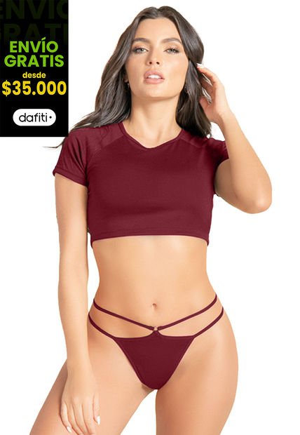 Conjunto Mujer Rojo Fi 6545