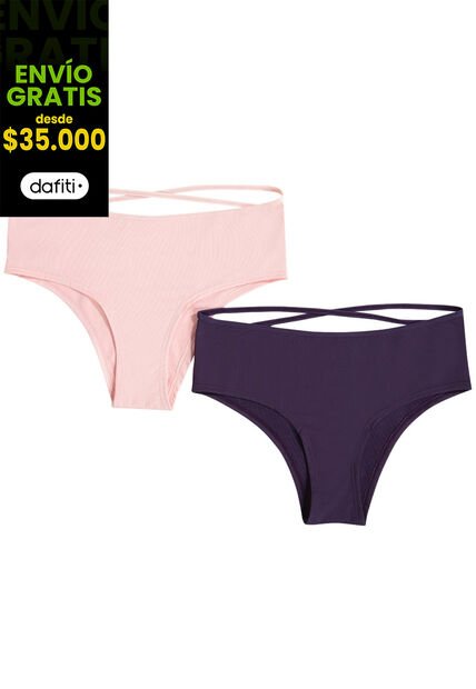 Cachetero Paq X2 Adulto Palo De Rosa /Berenjena Fi 92478