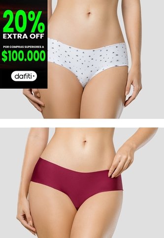 Cachetero Paq X4 Mujer Multicolor Fi 105927 Formas Intimas