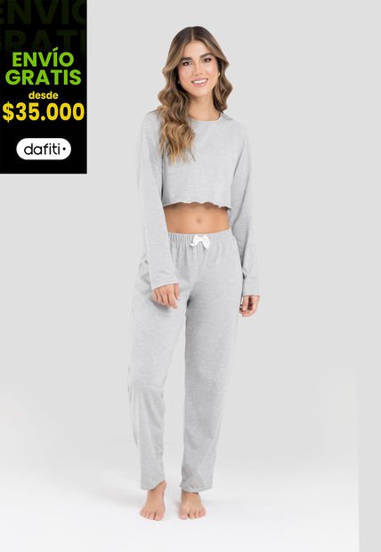 Pijama Mujer Gris Jaspe Fi 103944