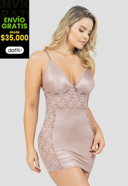 Baby Doll Vestido Mujer Rosado Fi 103034