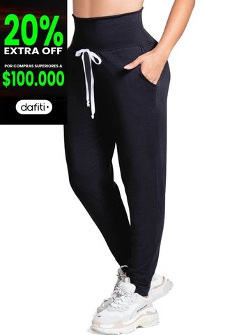 Pantalón Sudadera Mujer Negro FI 77393 Formas Intimas