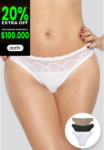 Panty Mujer Blanco FI 96634 Formas Intimas