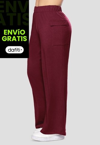 Pantalón Sudadera Mujer Vinotinto Fi 7338 Formas Intimas