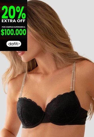 Brasier Mujer Negro Fi 115479 Formas Intimas