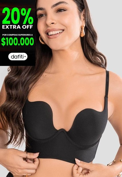 Bustier Mujer Negro Fi 115319