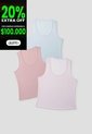 Camiseta Paq X3 Mujer Multicolor Fi 115176 de Formas Intimas