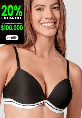 Brasier Mujer Negro Fi 114753 Formas Intimas
