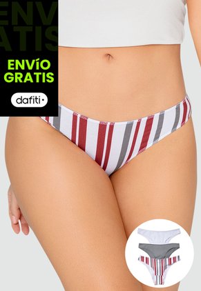 Panty Paq X3 Mujer Gris FI 96450