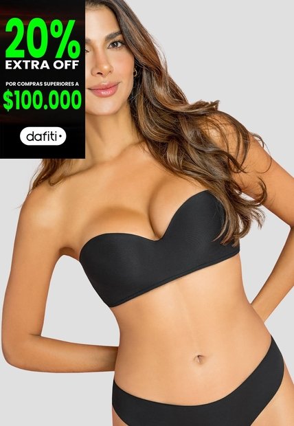 Brasier Mujer Negro Fi 112534