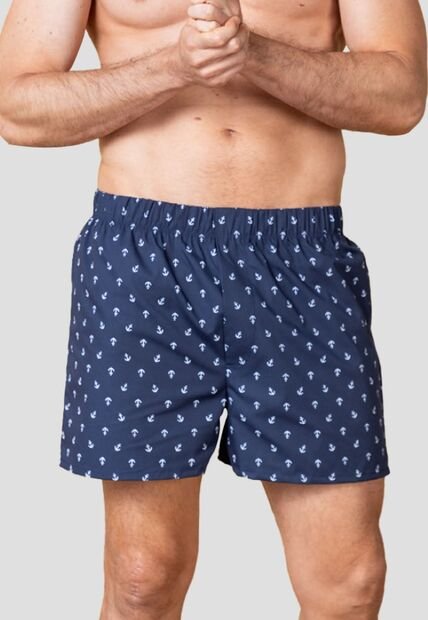 Bóxer Hombre Estampado Azul Profundo Fi 110767