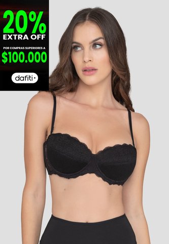 Brasier Mujer Negro Fi 96900 Formas Intimas