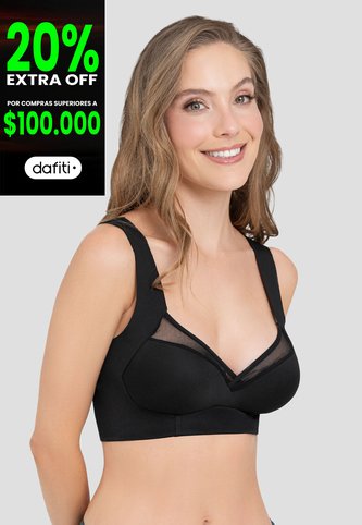 Brasier Mujer Negro Fi 104686 Formas Intimas