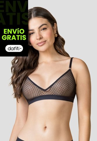 Bralette Mujer Negro Fi 110755 Formas Intimas