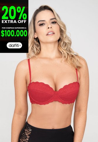 Brasier Mujer Rojo FI 103349 Formas Intimas