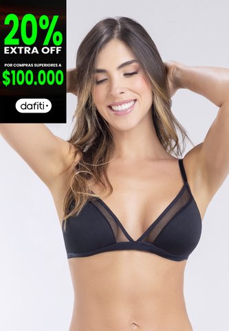 Brasier Mujer Negro FI 88163 Formas Intimas