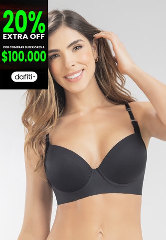 Brasier Mujer Negro FI 95894 Formas Intimas